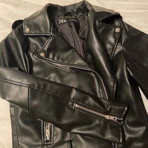 ZARA black leather jacket